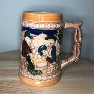 German style ceramic beer stein mug made in Japan EUC